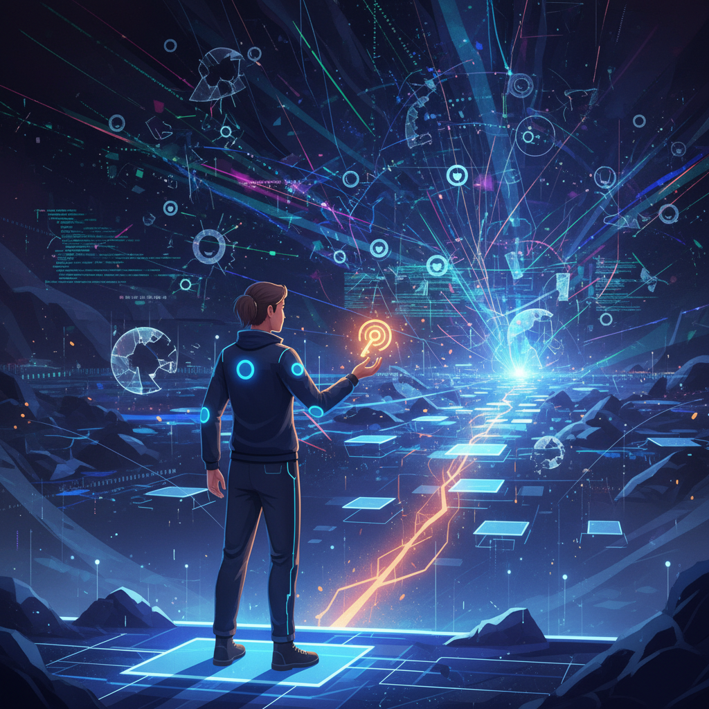 A broken chain link against a dark, technologically themed background, emphasizing the breaking of traditional privacy safeguards.