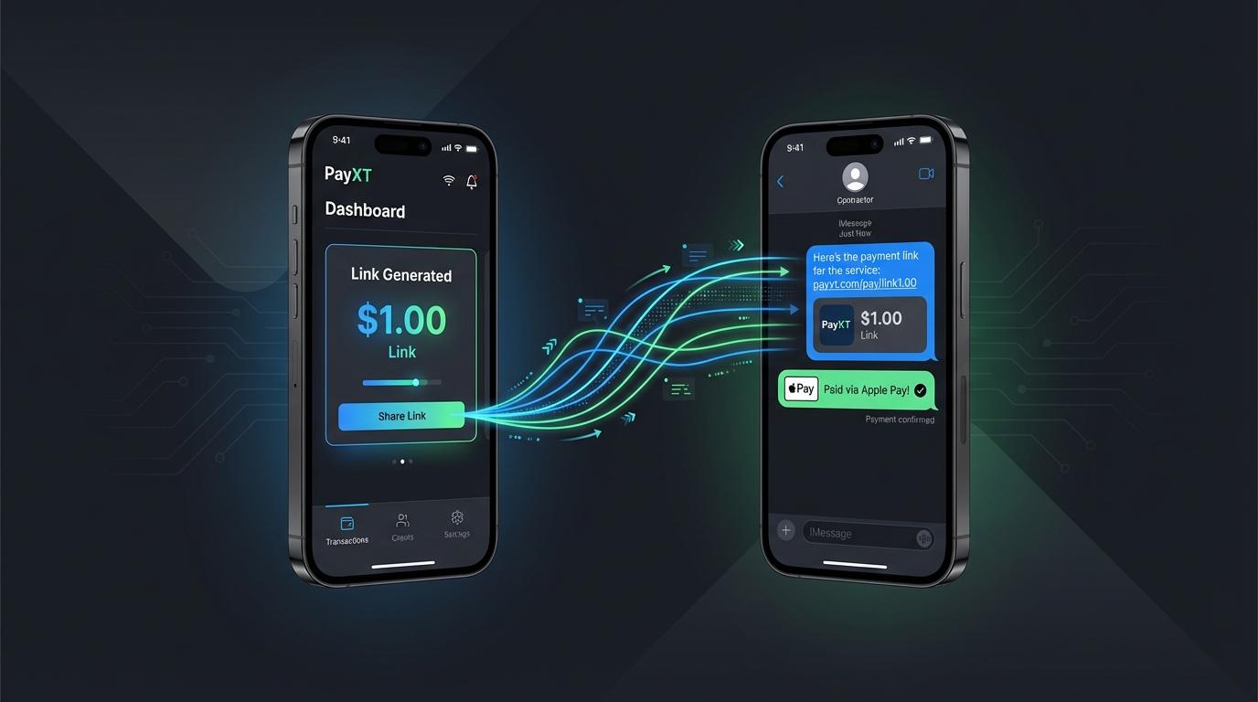 Text-to-Invoice Mockup Illustration