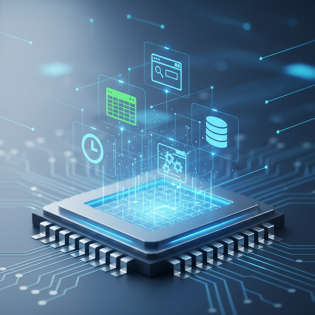Detailed view of a CPU architecture
