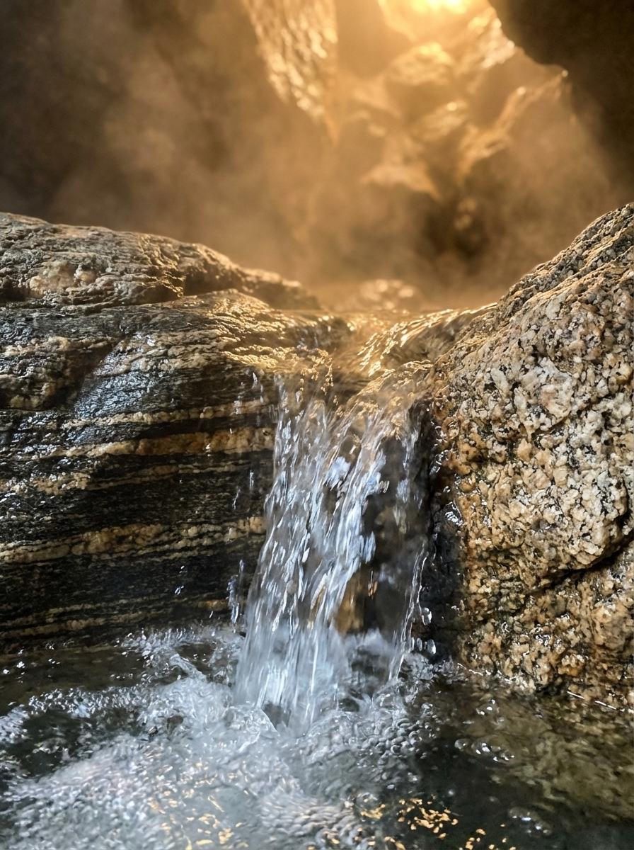 설해원 노천탕 풍경