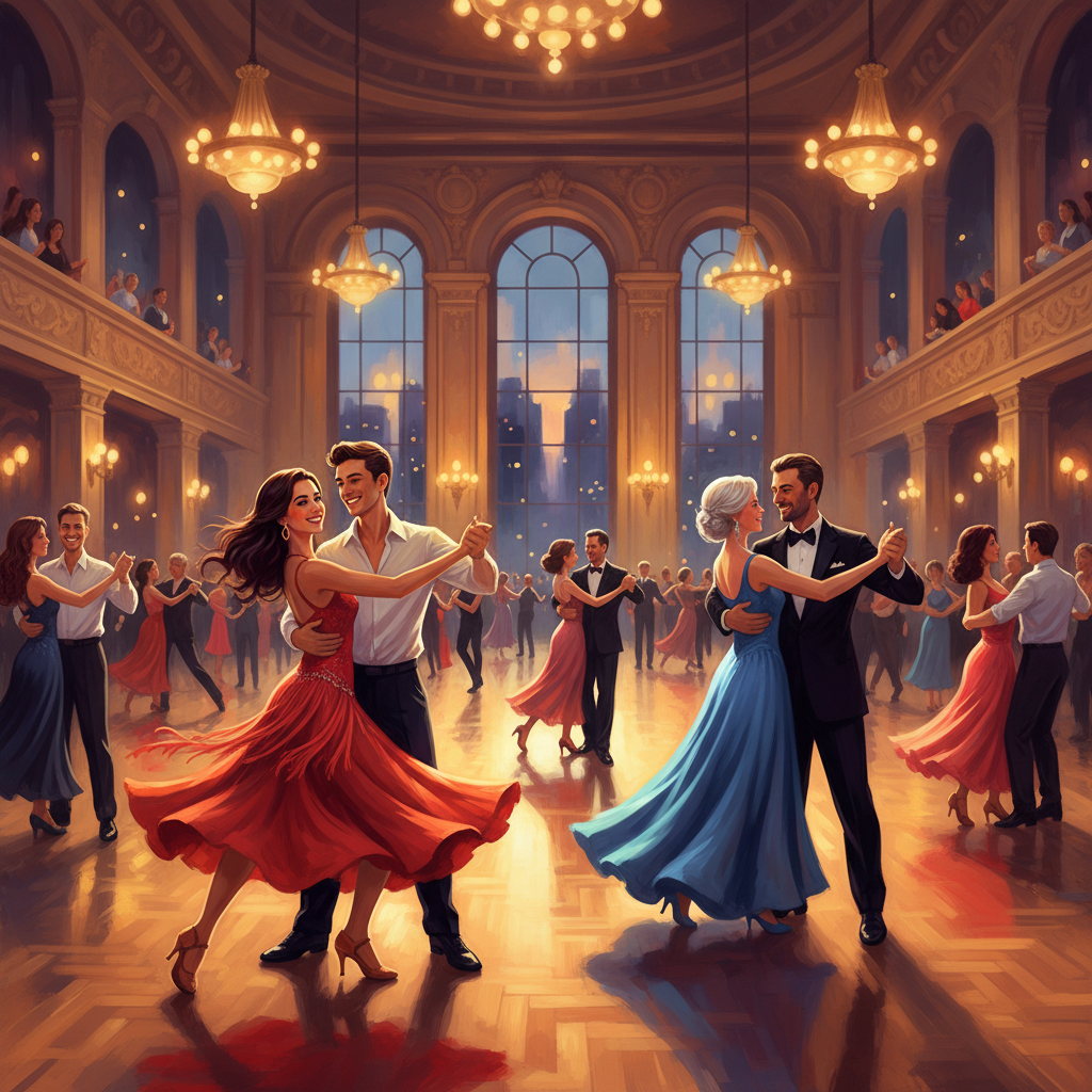 社交ダンスの優雅なシーン