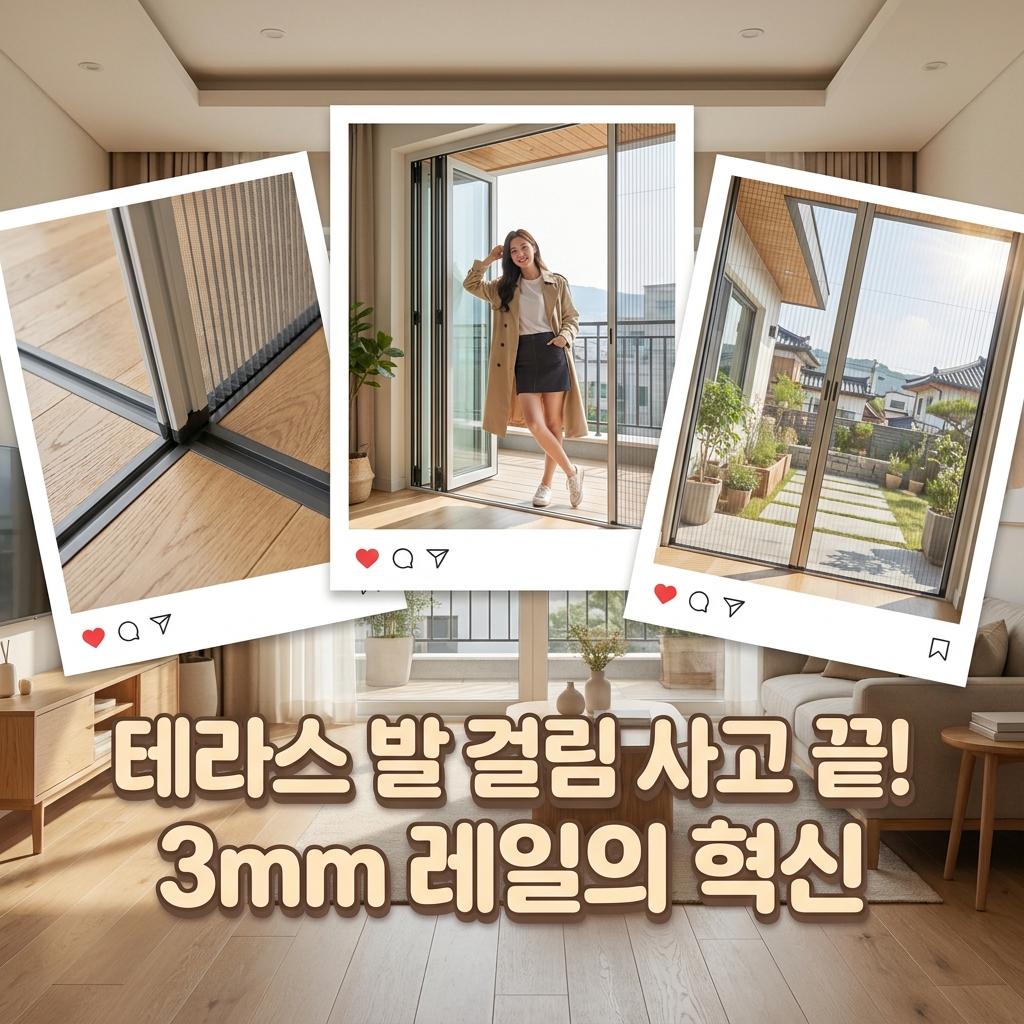 이지혜의 광주 오포 테라스 주름방충망 3mm 레일 안전 비밀