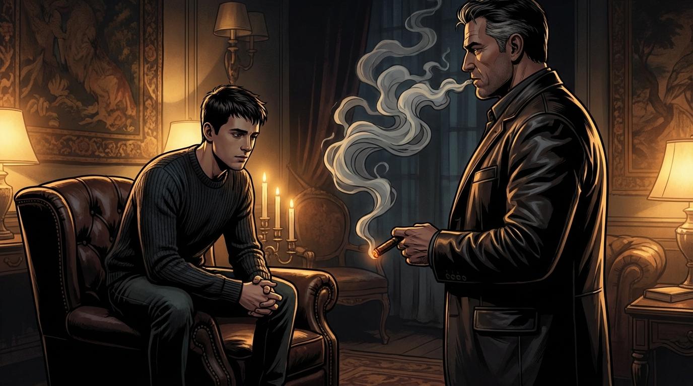 The Master in leather hypnotizing bun-E