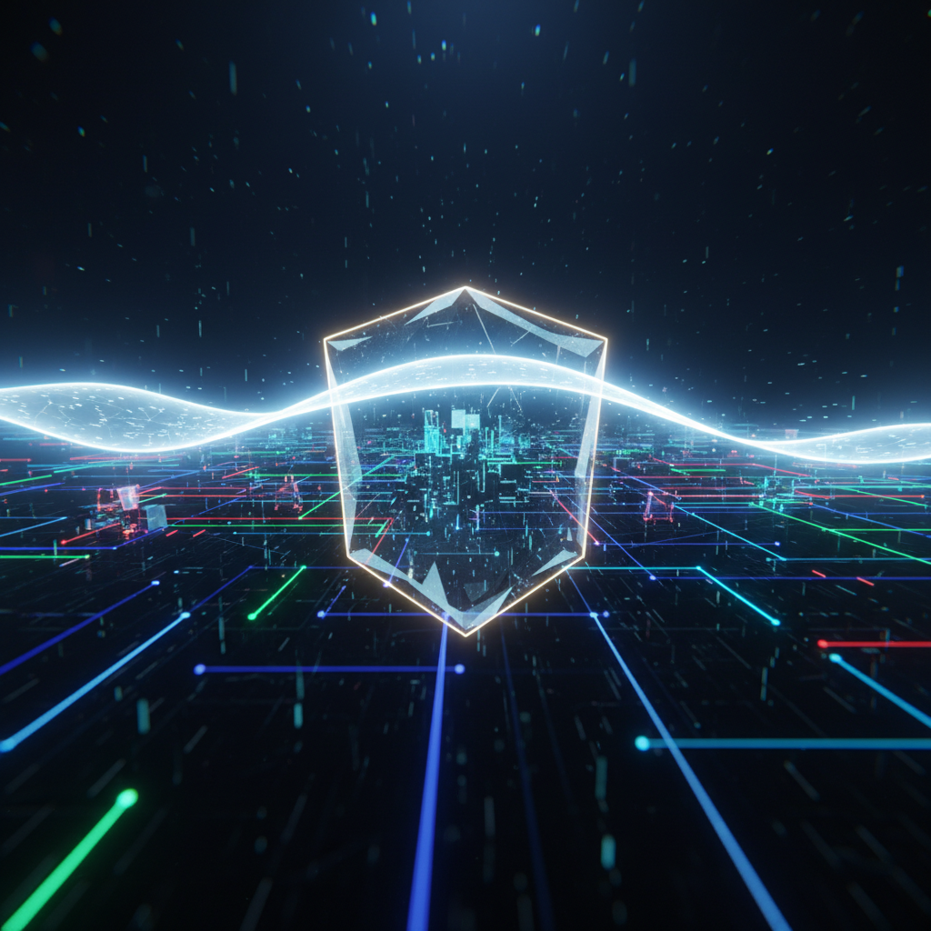 Environmental impact illustration showing energy consumption and carbon emissions related to the internet.