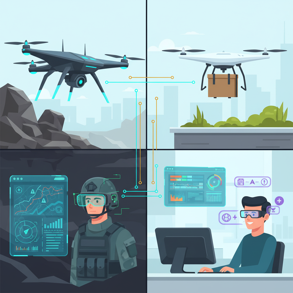 An abstract image representing the intertwined future of technology and its origins