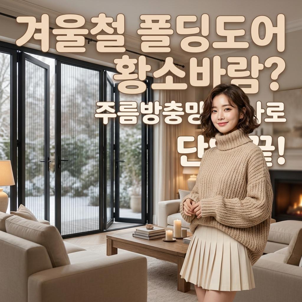 여름에만 쓰는 거 아니야? 타운하우스 폴딩도어 겨울 보온을 위한 주름방충망의 숨은 단열 효과와 난방비 절약 팁