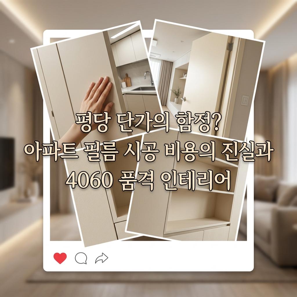 아파트 인테리어 필름 시공 4060 중년 홈스타일링 비용 공개 솔직 후기 장단점 비교