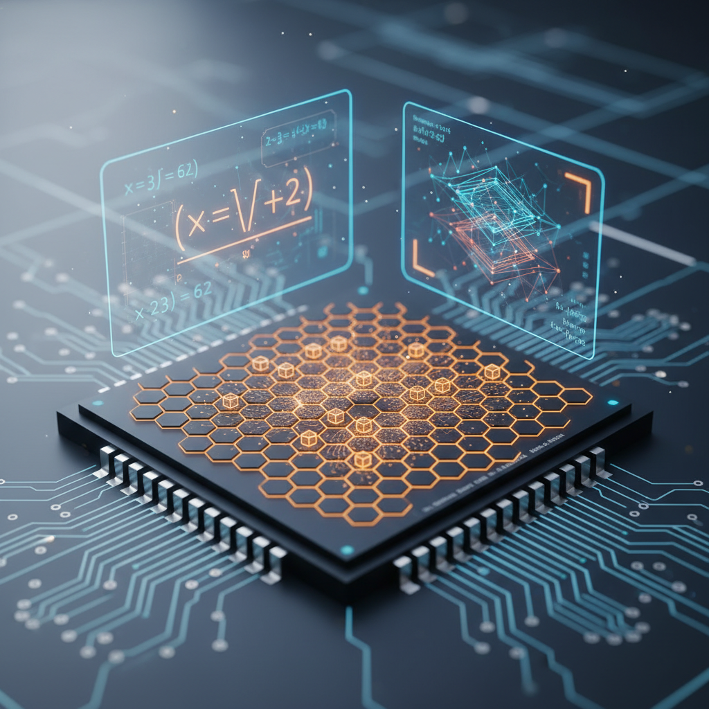 Abstract illustration of a TPU chip