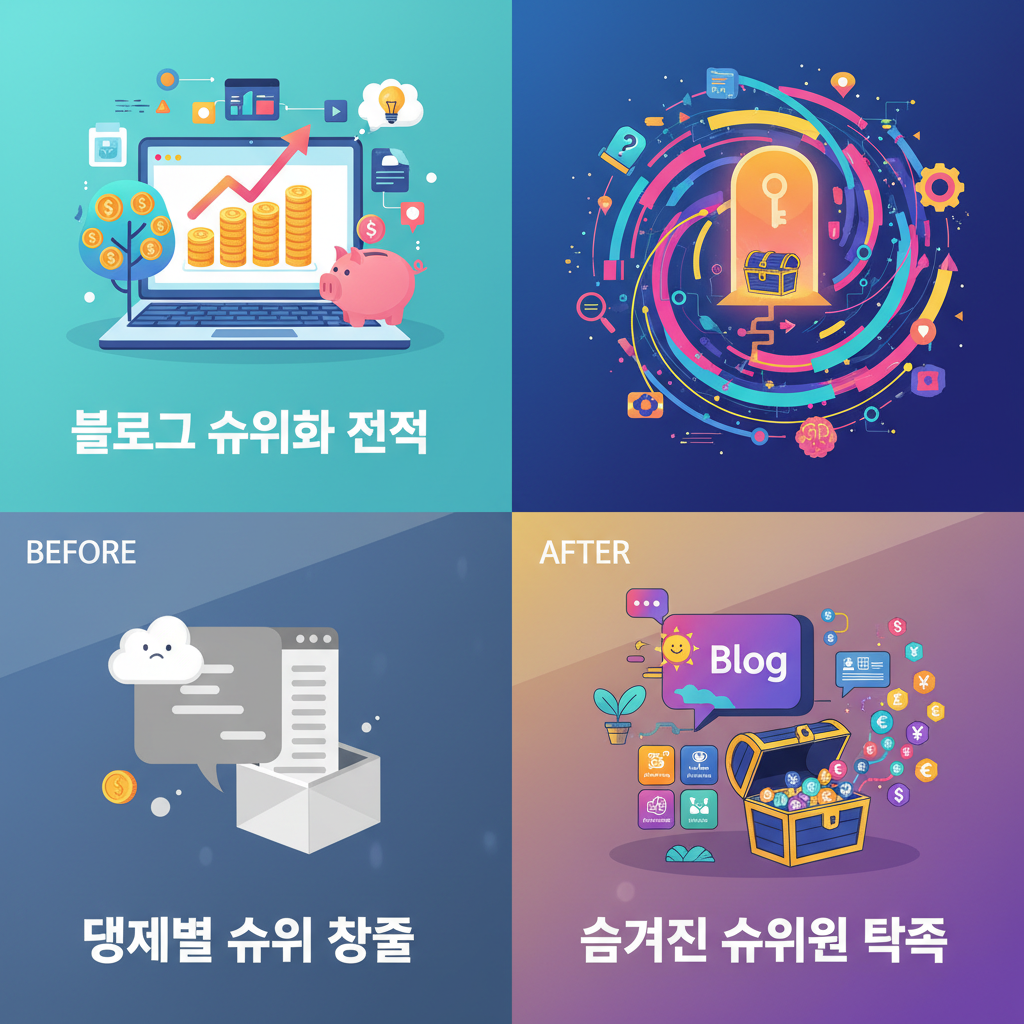 블로그 수익화 전략을 시각적으로 표현한 이미지