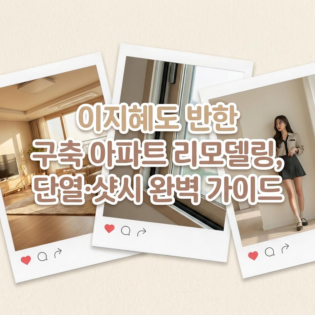 [이지혜 아파트] 구축 아파트 리모델링, 5060 안락한 노후를 위한 결로 단열과 샷시 교체 핵심