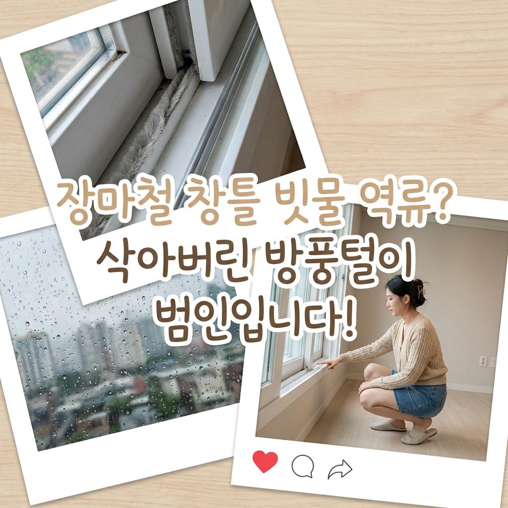 채정안 창문 관리법! 수원 정자동 아파트 샷시 틈새 빗물 고임 방풍털 교체로 해결