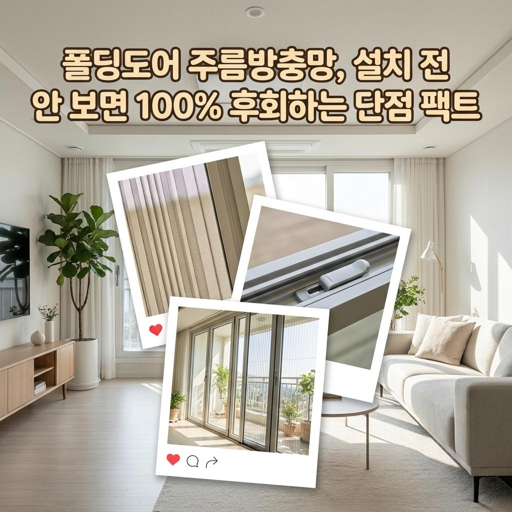 한혜진 기안84도 선택한 폴딩도어 주름방충망 단점 팩트 3가지와 해결법