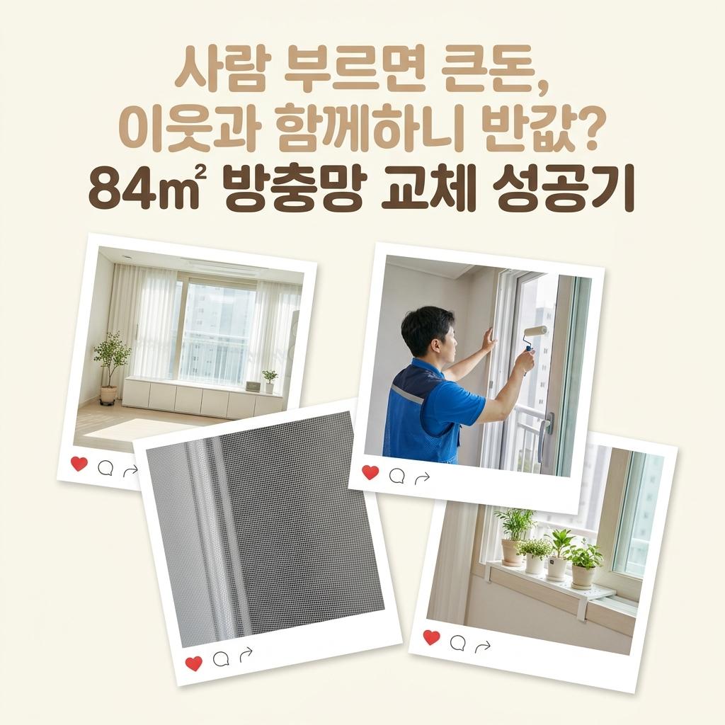광교 자연앤 힐스테이트 방충망 공동구매 84㎡ 알뜰 교체 미세벌레 차단으로 해결