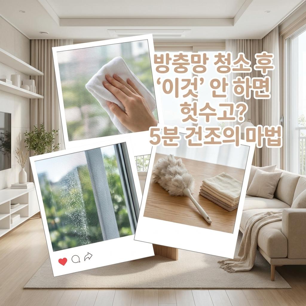 방충망 물기 제거 수지 LG빌리지 61평 하얀 얼룩 생기는 이유 해결