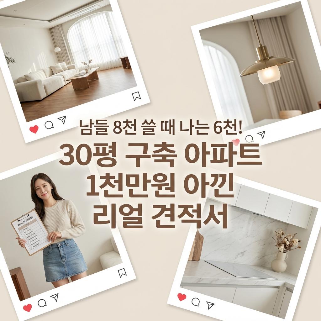 분당 시범현대 30평 아파트 인테리어 비용 1천만원 절감 반셀프 솔직 후기 견적서 비교