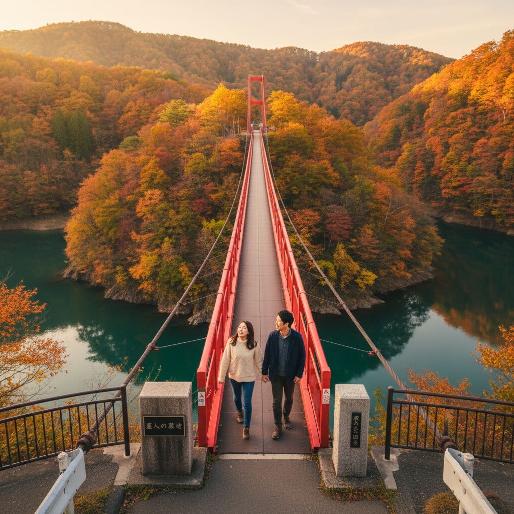 もみじ谷大吊橋の全景