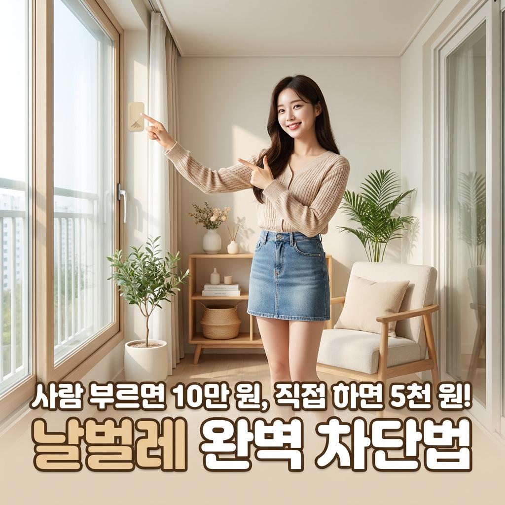 방충망 벌레 유입 해결 32평 아파트 틈새막이 5천원 비법