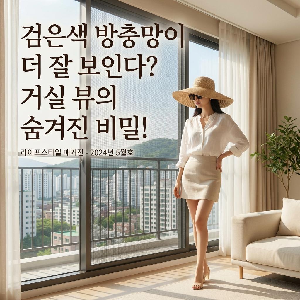 미세방충망 거실 베란다 시공 후기 선명한 4K 뷰와 사생활 보호를 동시에 잡는 30메쉬 모노필라멘트 교체 전략