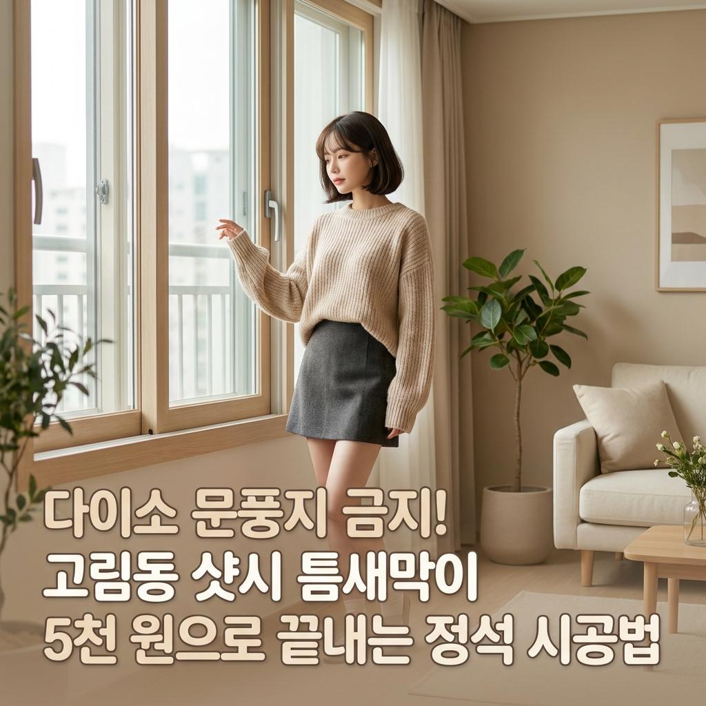 고림동 샷시 틈새막이 해결! 30평 구축 빌라 외풍 차단하고 70만 원 아끼는 비결