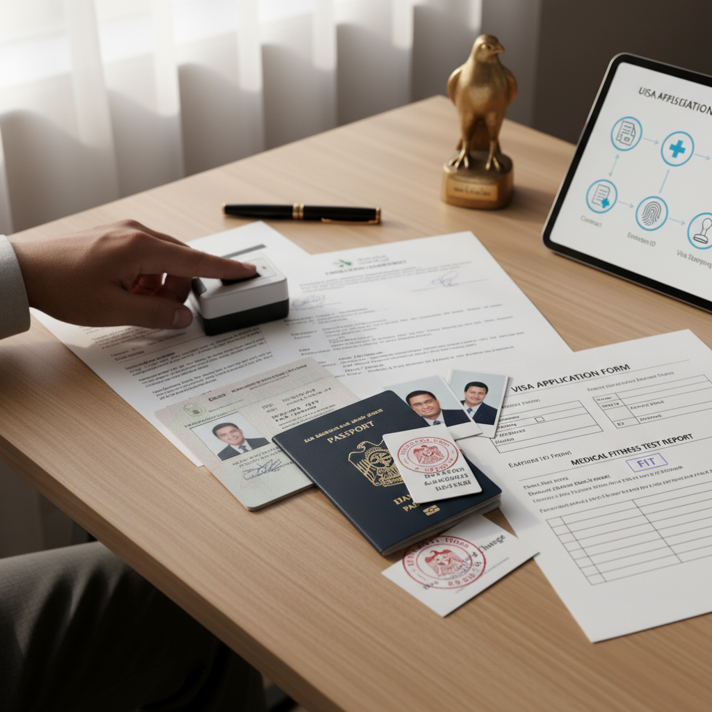 documents required for employment visa status change Dubai