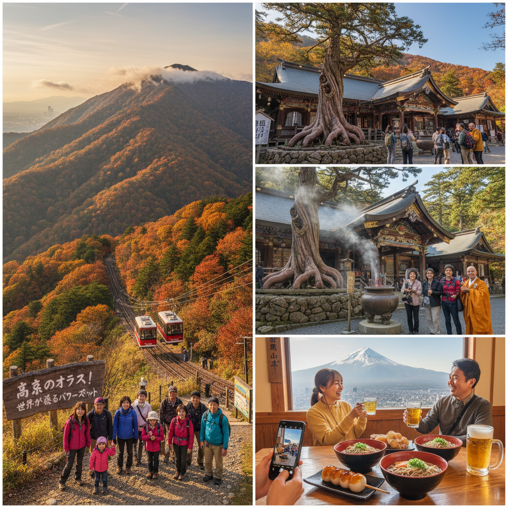 高尾山の位置を示すGoogleマップのイメージ