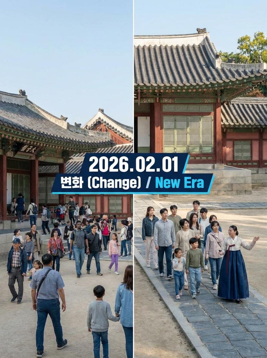 칠궁 전각의 아름다운 기와지붕과 고풍스러운 모습