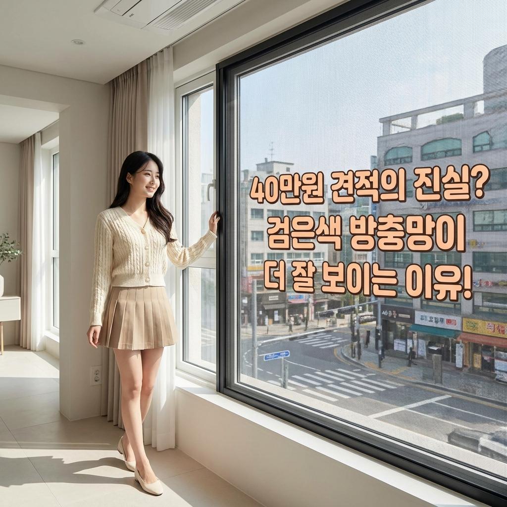 30평대 다세대 빌라 방충망 견적 40만원의 진실: 프리미엄 미세방충망의 반전 시인성과 건강 체크