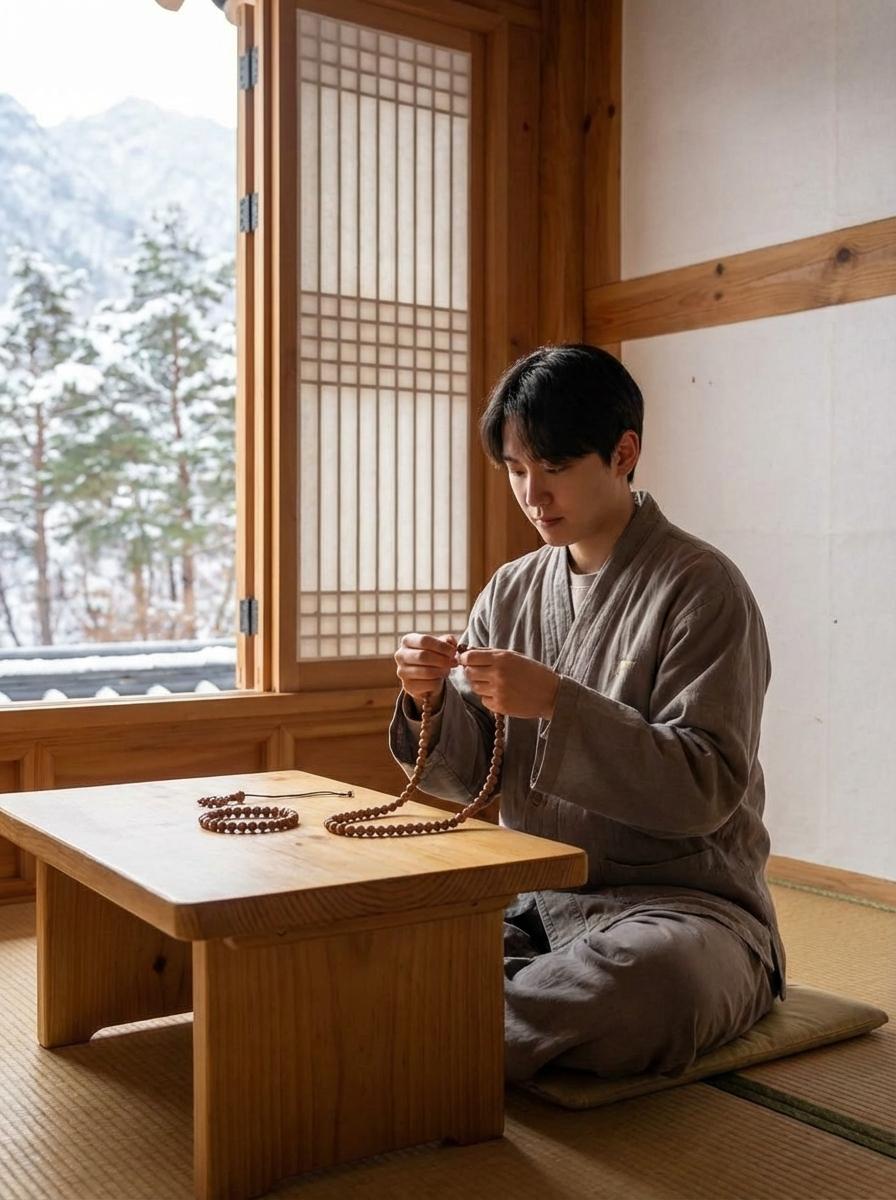 Image 6: 템플스테이 활동 모습 또는 구인사의 평화로운 풍경